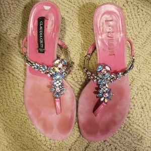 Claudia Ciuti, Suede & Swarovski designer sandals